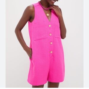 TUCKERNUCK Myla Hot Pink Romper XS NWT